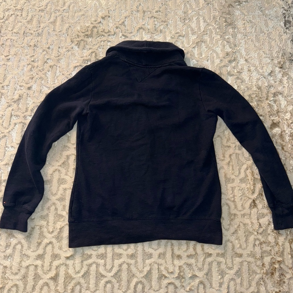 Tommy Hilfiger Navy Varsity Jacket with White Accents - Picture 2 of 6